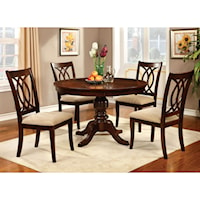 Transitional Dining Table and Chair Set for Four
