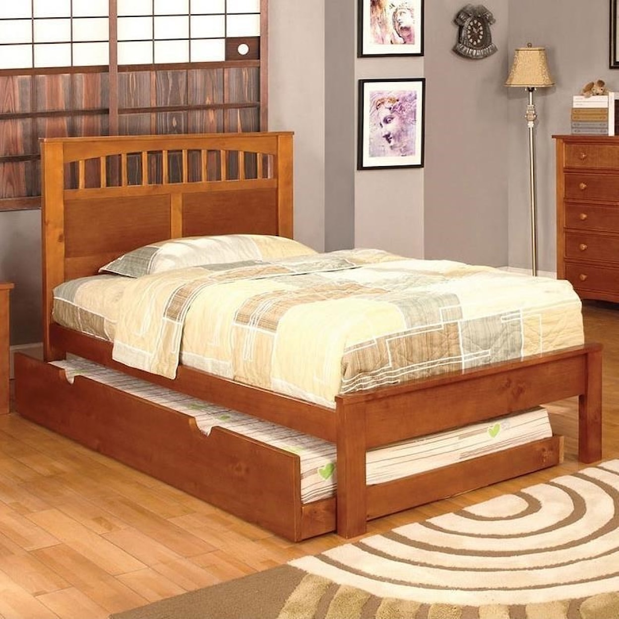 Furniture of America Carus Twin Bed