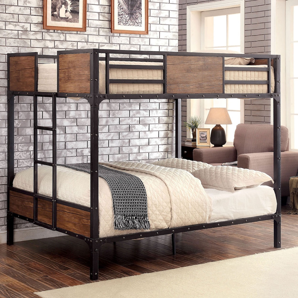 Furniture of America Clapton Full/Full Bunk Bed