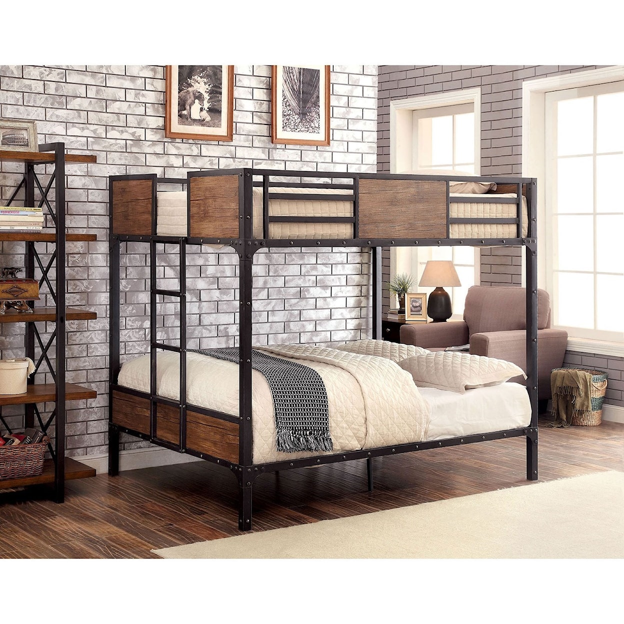 Furniture of America - FOA Clapton Full/Full Bunk Bed