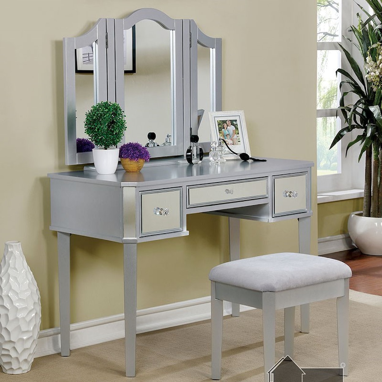 Furniture of America - FOA Clarisse Vanity with Stool