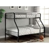 FUSA Clement Metal Twin/Full Bunk Bed