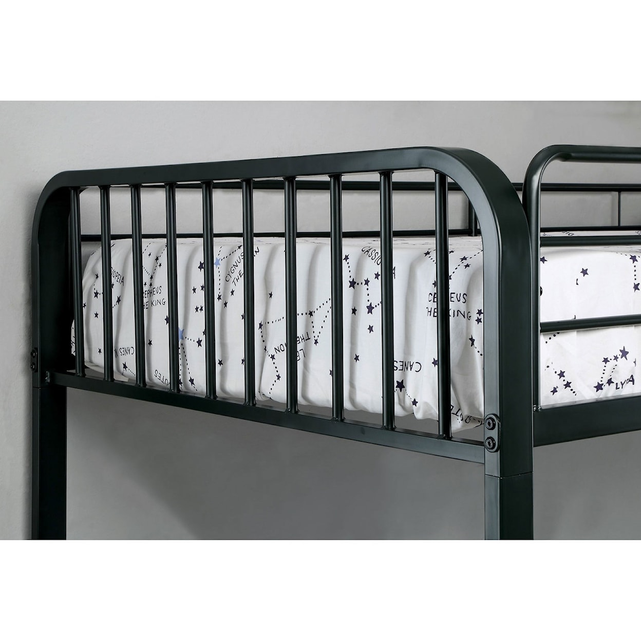 FUSA Clement Metal Twin/Twin Bunk Bed