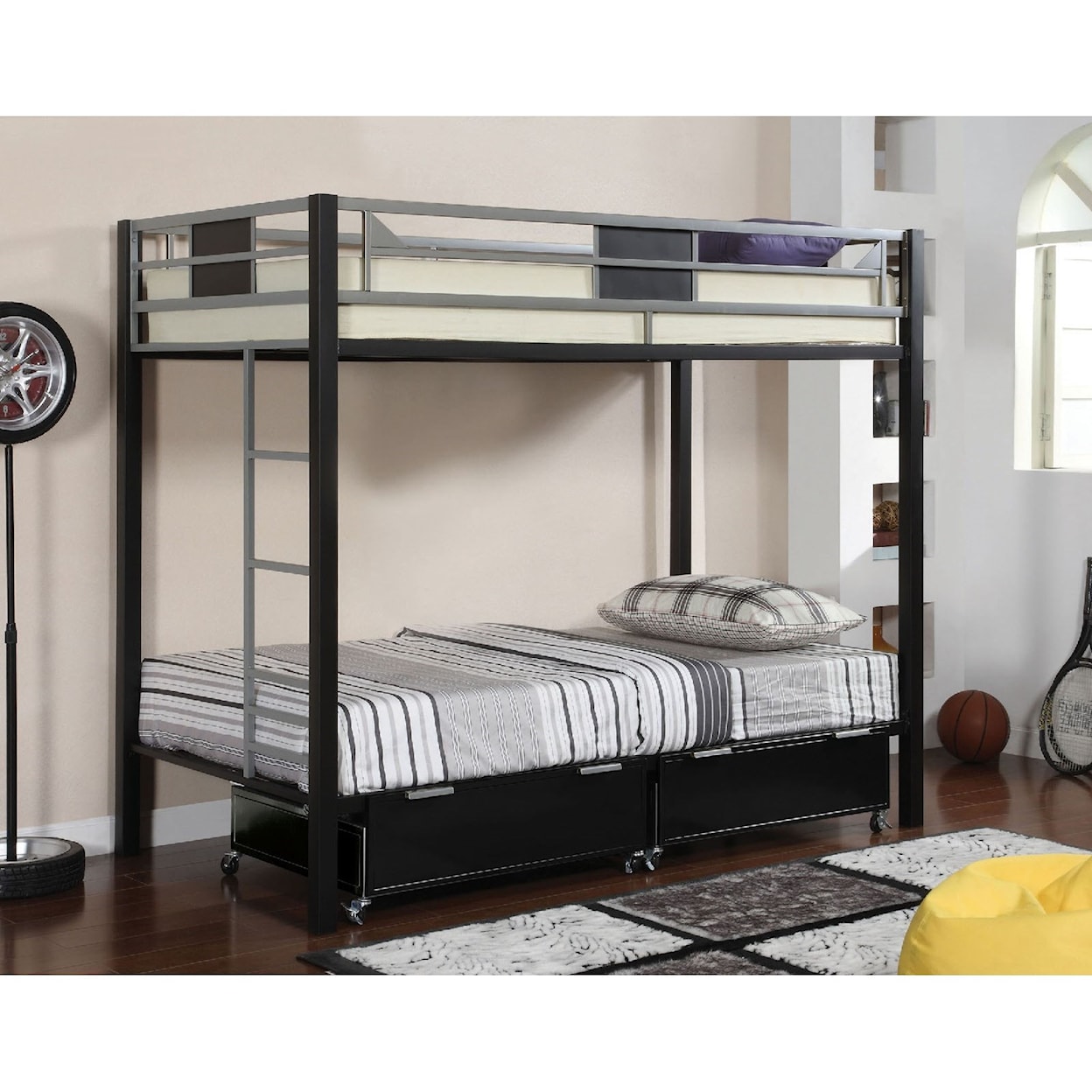 Furniture of America - FOA Clifton Twin OverTwin Bunk Bed