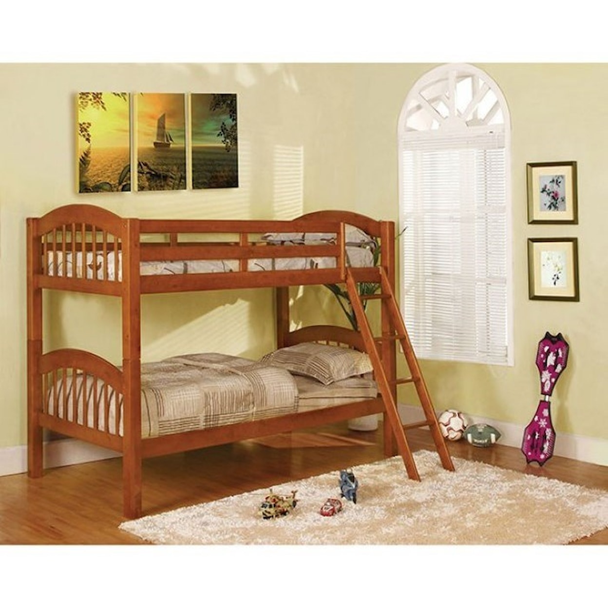 Furniture of America Coney Island Twin over Twin Bunk Bed