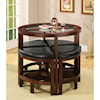 Furniture of America Crystal Cove I 5 Piece Counter Height Dining Set