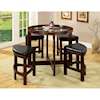 Furniture of America Crystal Cove I 5 Piece Counter Height Dining Set