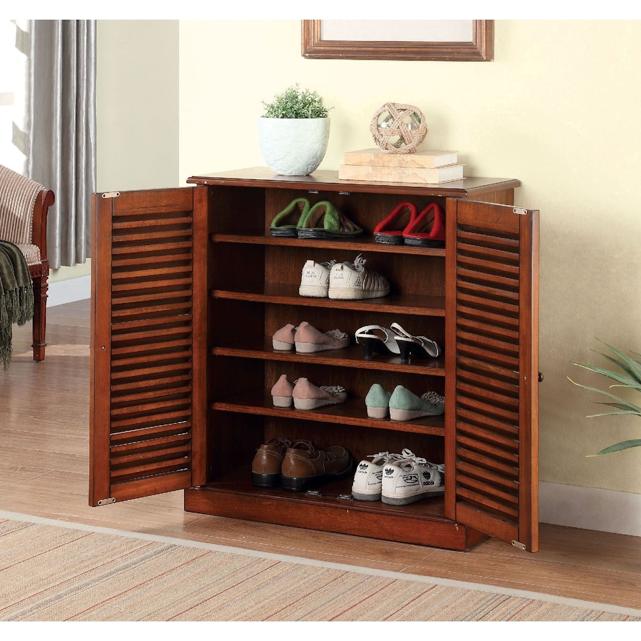 Furniture of America Della Shoe Cabinet