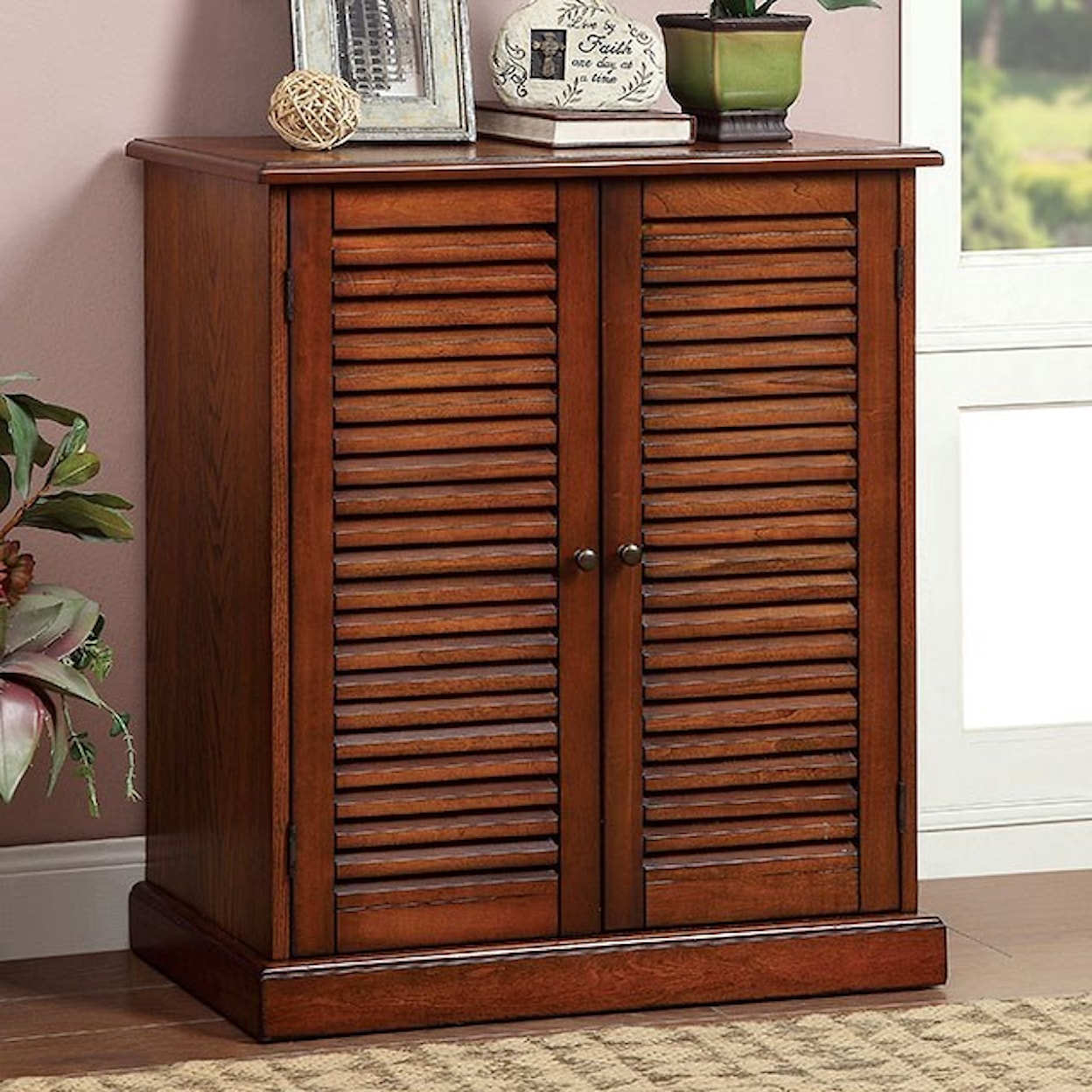 Furniture of America Della Shoe Cabinet