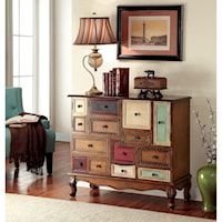 Traditional Accent Chest with Multi-Colored Panels