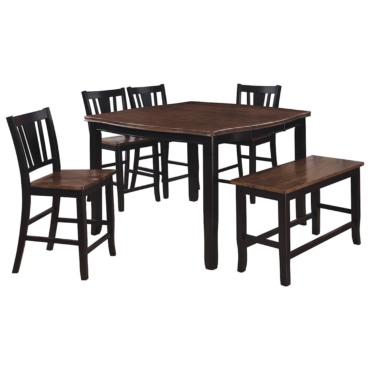 Furniture of America Dover II Table + 8 Side Chairs