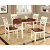 Furniture of America Dover II Table + 4 Side Chairs