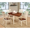 Furniture of America Dover II Table + 4 Side Chairs