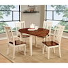 Furniture of America - FOA Dover II Round Table w/ Drop Leaf