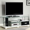 Furniture of America Egaleo 55" Glass Top TV Console
