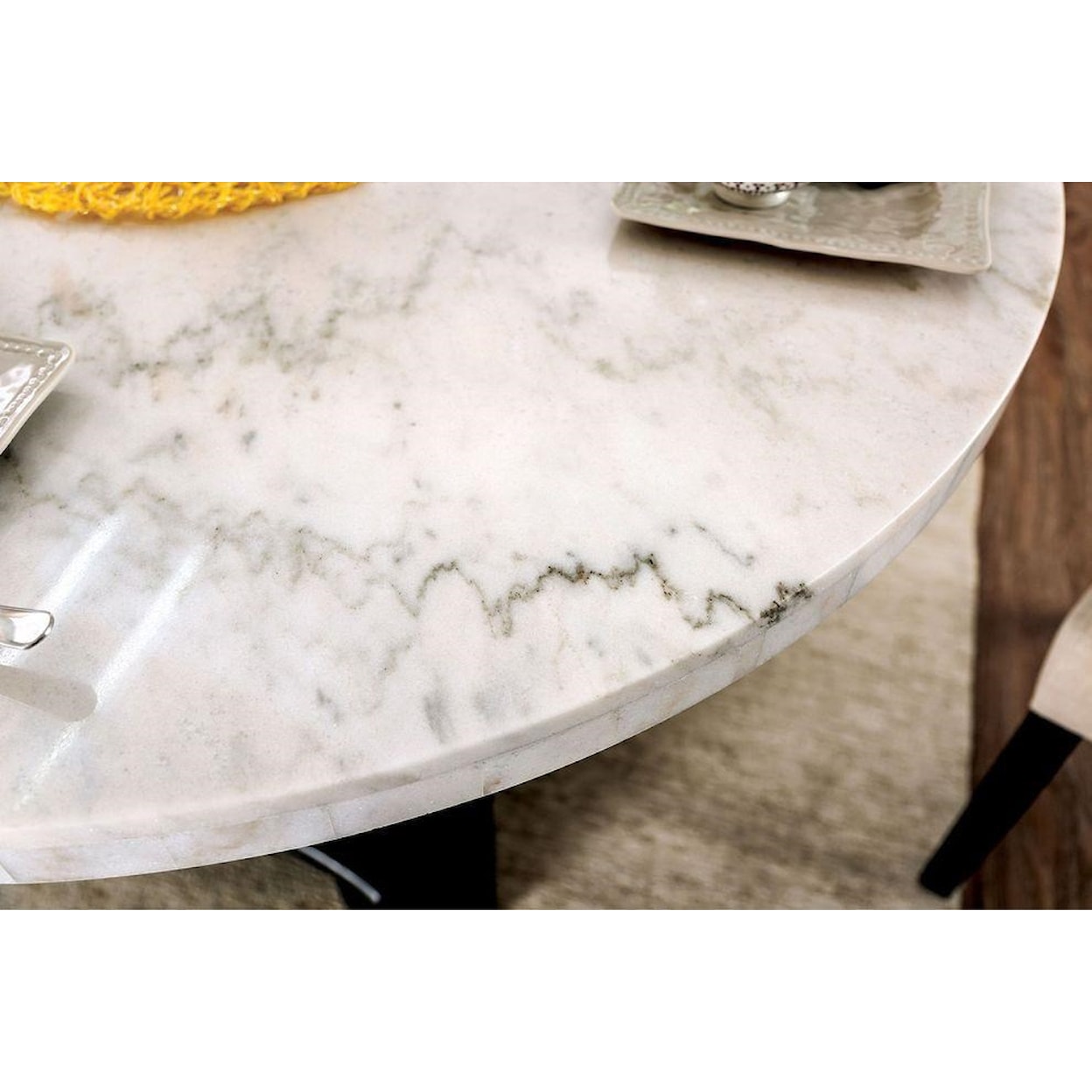 Furniture of America - FOA ELFREDO Round Marble Table