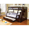 Furniture of America - FOA Ellington Twin/Full Bunk Bed