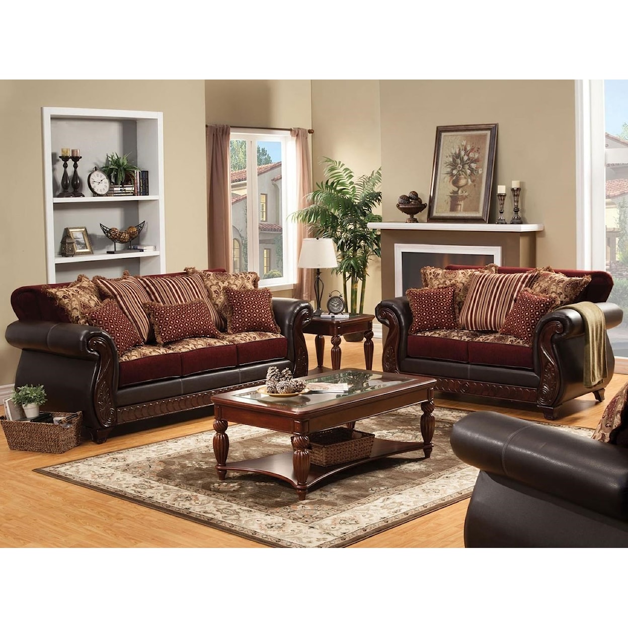 Furniture of America - FOA Franklin Sofa and Love Seat