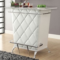 Glam Bar Table with Acrylic Button Tufting