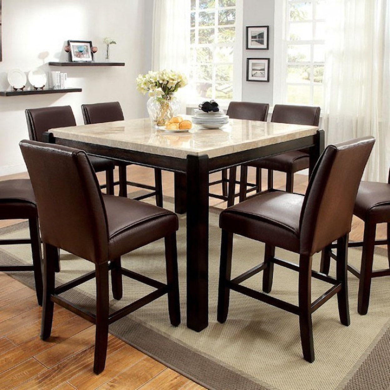 Furniture of America Grandstone II Counter Height Dining Table