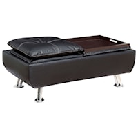 HOWSER BLACK OTTOMAN |