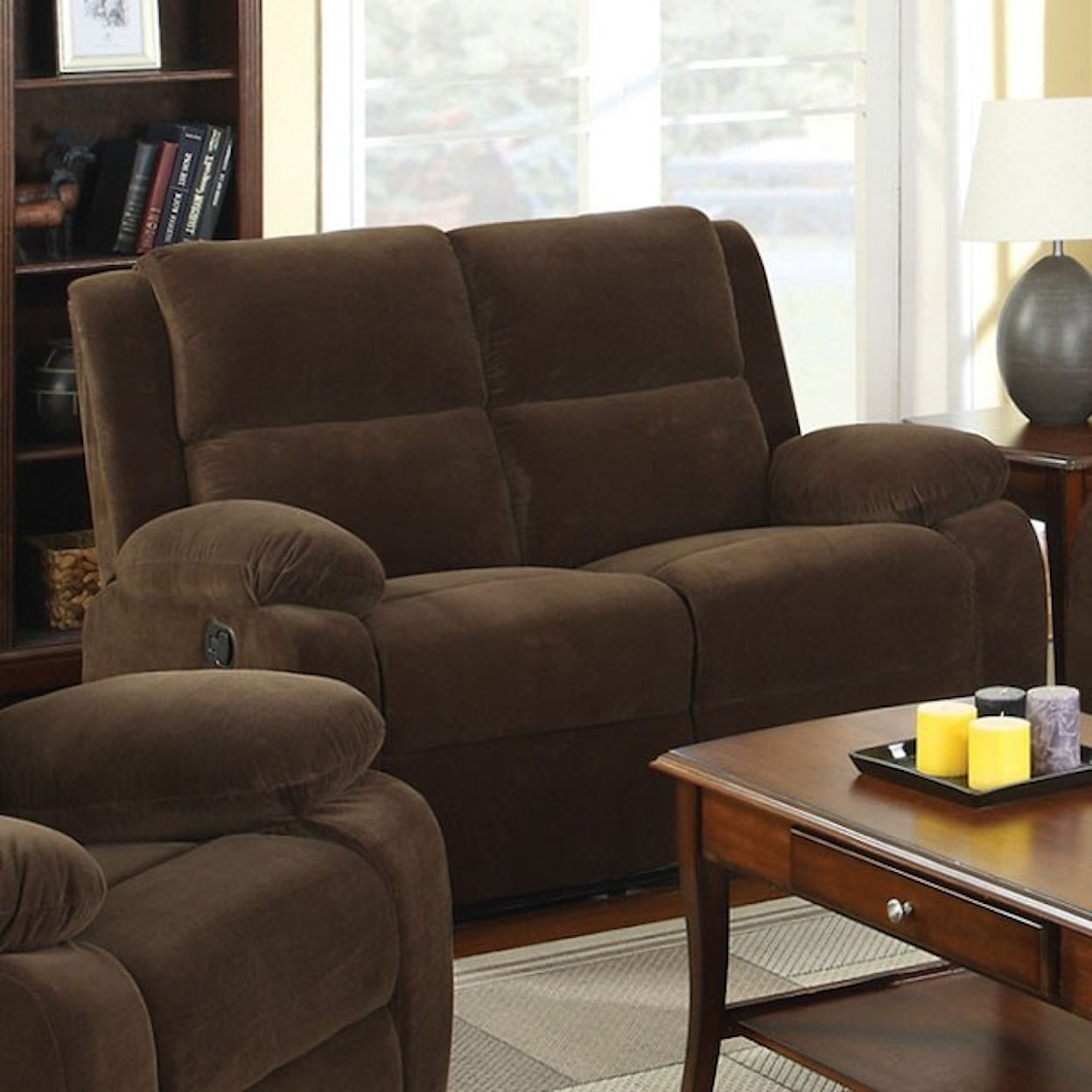Furniture of America Haven Reclining Sofa + Love Seat