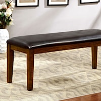 Dining Bench with Leatherette Top