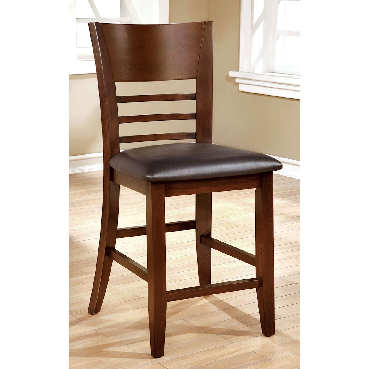 Furniture of America - FOA Hillsview Set of 2 Counter Height Chairs