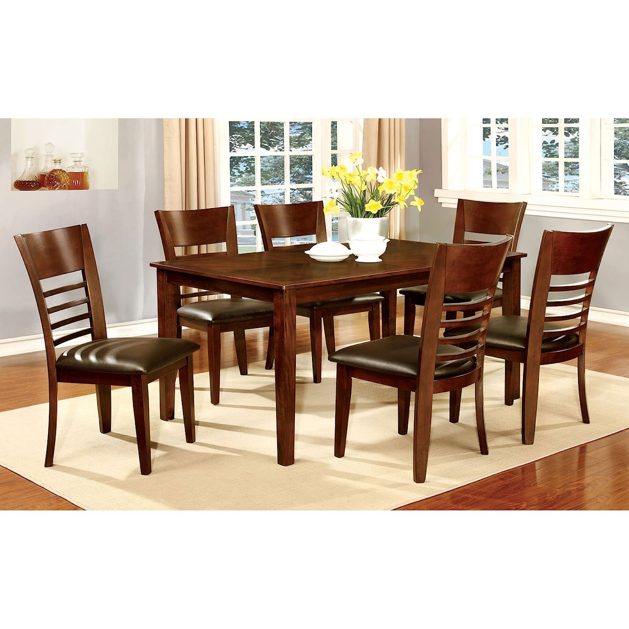 Furniture of America - FOA Hillsview Dining Table and Chair Set 