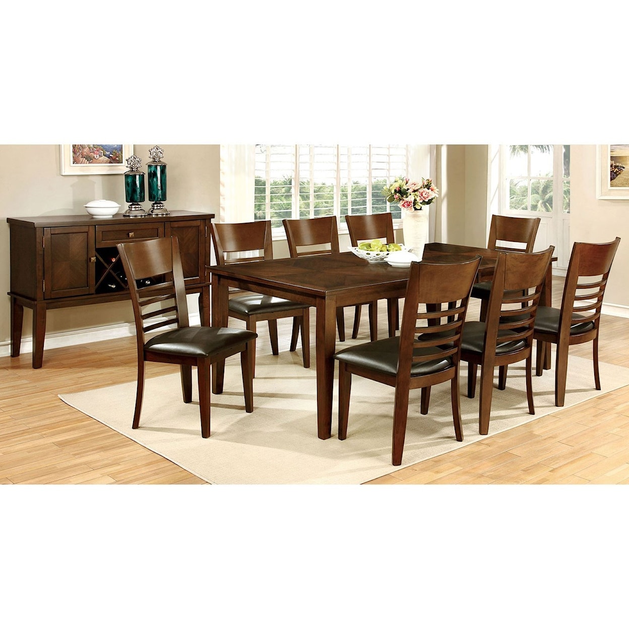 Furniture of America Hillsview Dining Table and Chair Set 