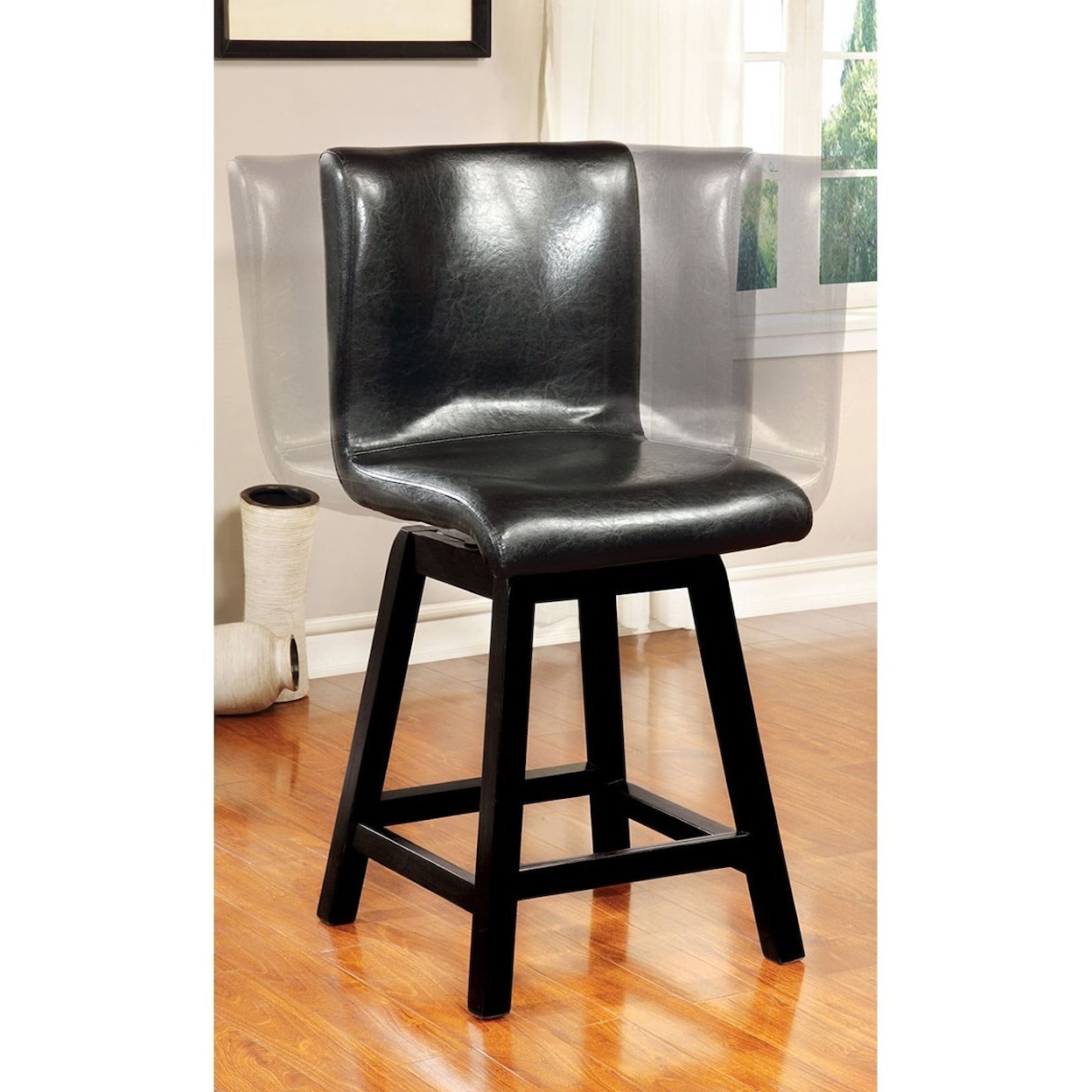 Furniture of America Hurley Set of 2 Counter Height Chairs