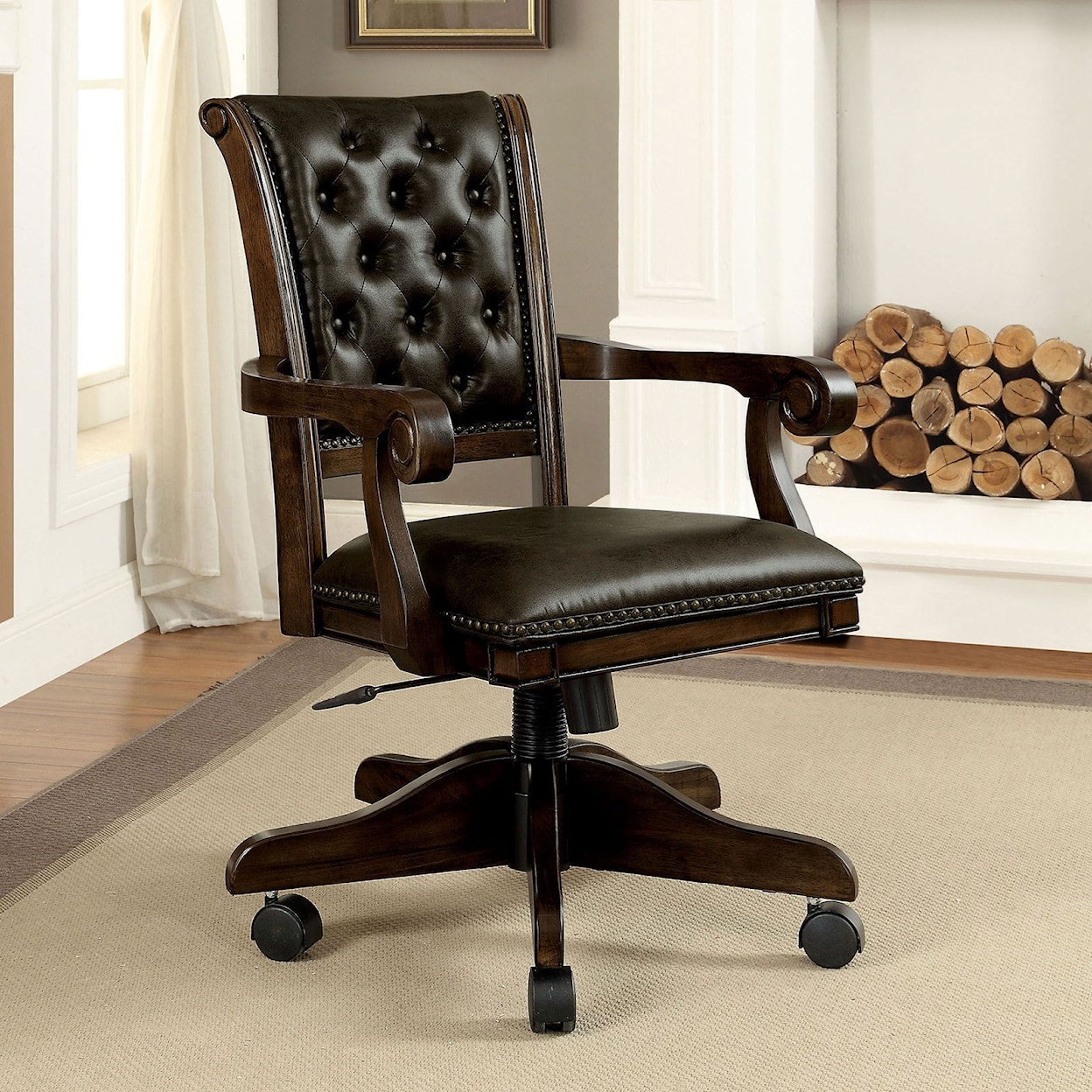 Furniture of America Kalia Ht. Adjustable Arm Chair