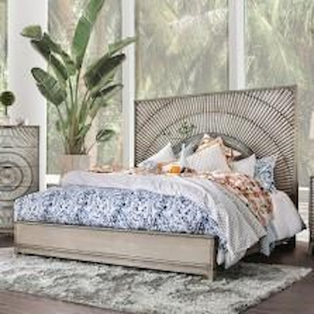 Furniture of America KAMALAH Tall Paneled Queen Bed