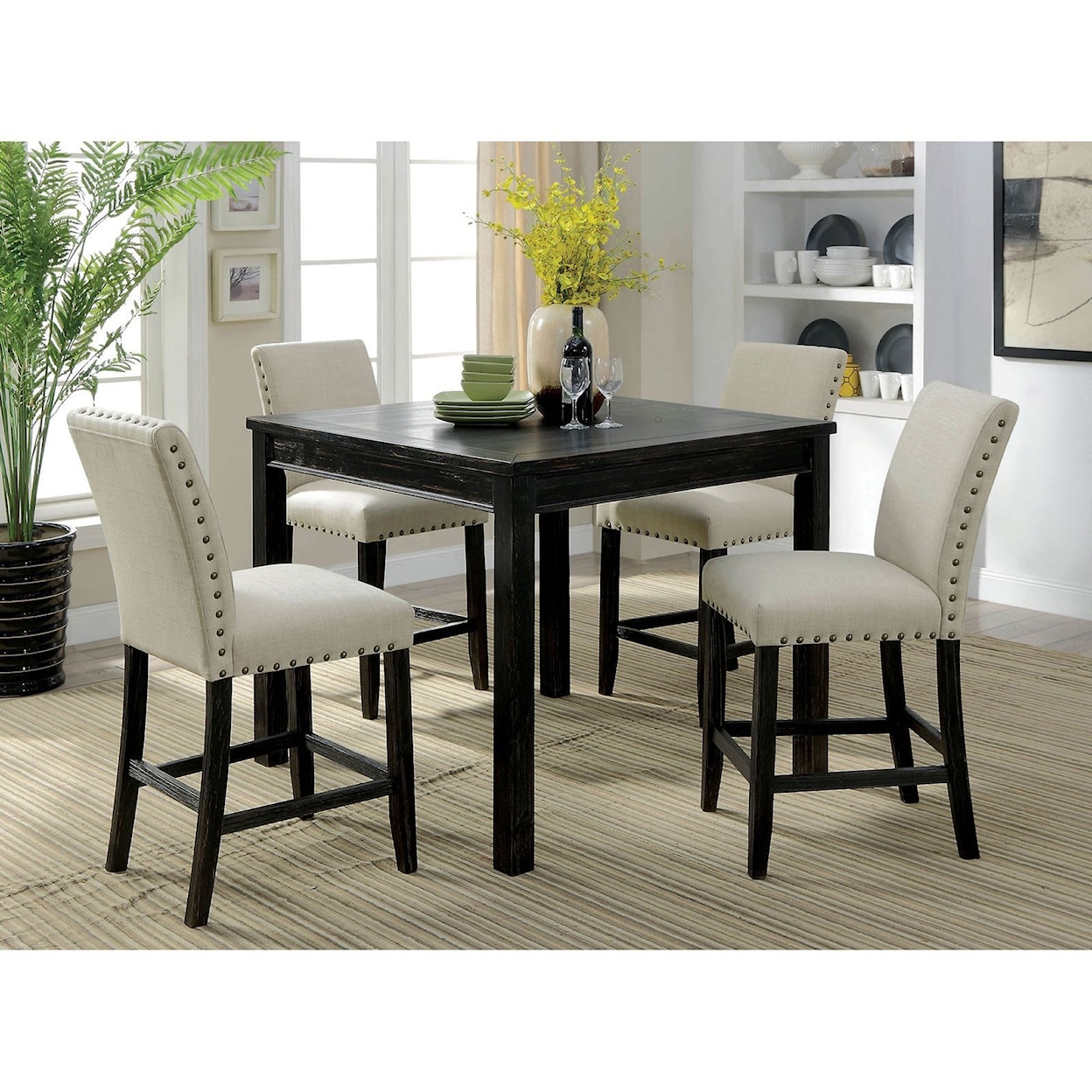 FUSA Kristie 5 Pc. Counter Ht. Table Set