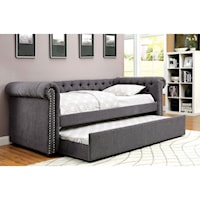 Transitional Tufted Twin Size Daybed with Trundle