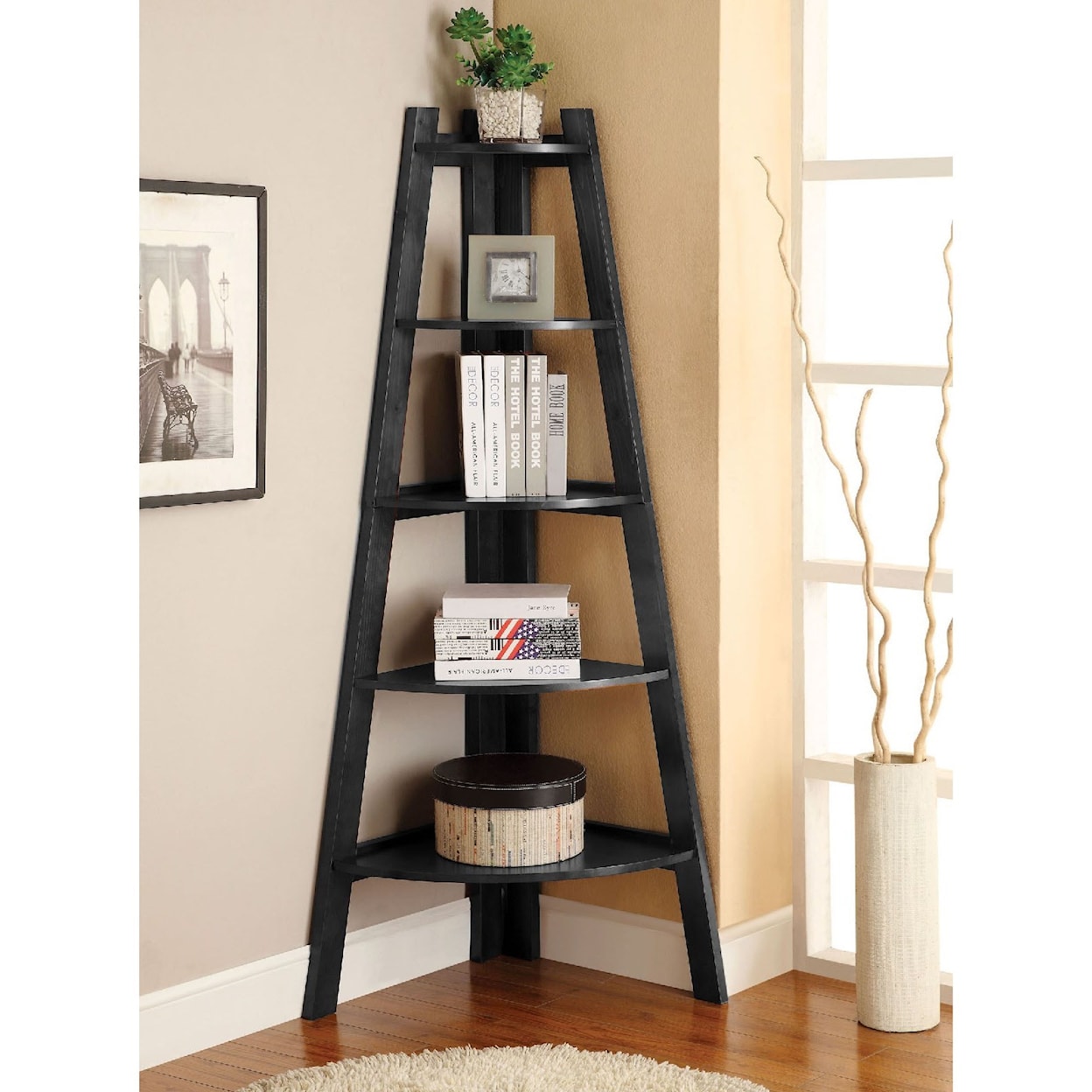 Furniture of America Lyss Ladder Shelf