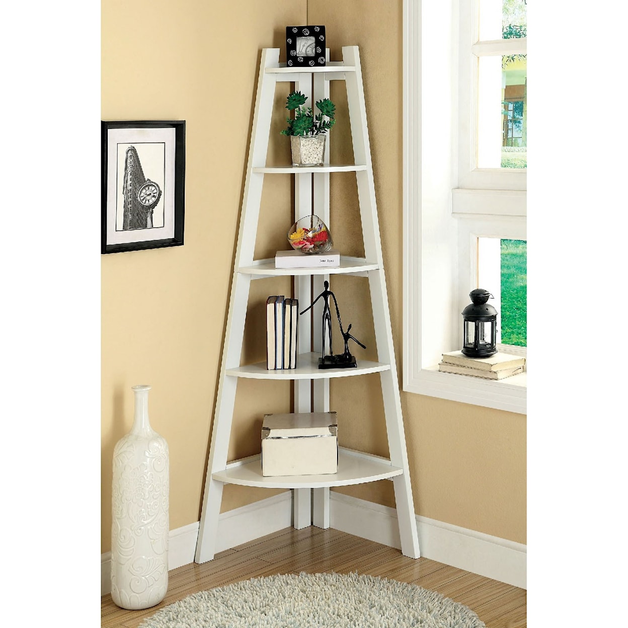 Furniture of America Lyss Ladder Shelf