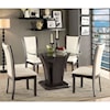 Furniture of America Manhattan I & II Glass Top Round Dining Table
