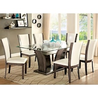 7 Piece Dining Set with Rectangular Table