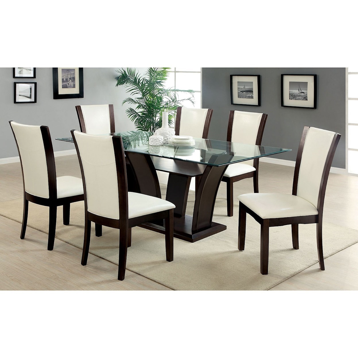FUSA Manhattan I & II Table and 6 Side Chairs
