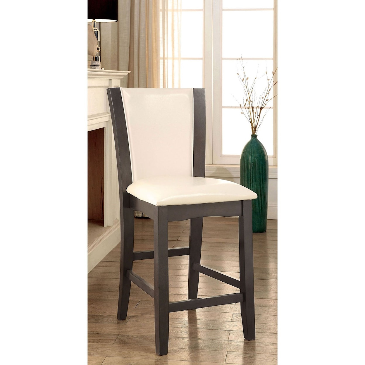 Furniture of America - FOA Manhattan III Set of 2 Counter Height Chairs