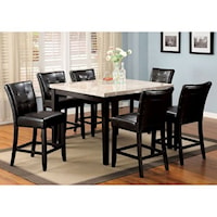 Contemporary Counter Height Table and 6 Chair Set