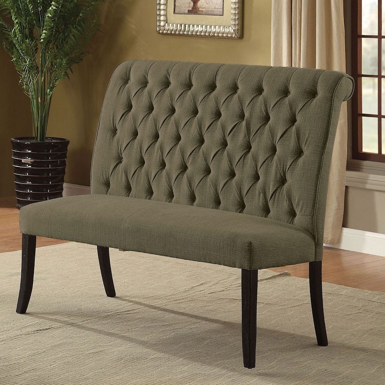 Furniture of America Marshall Love Seat Bench