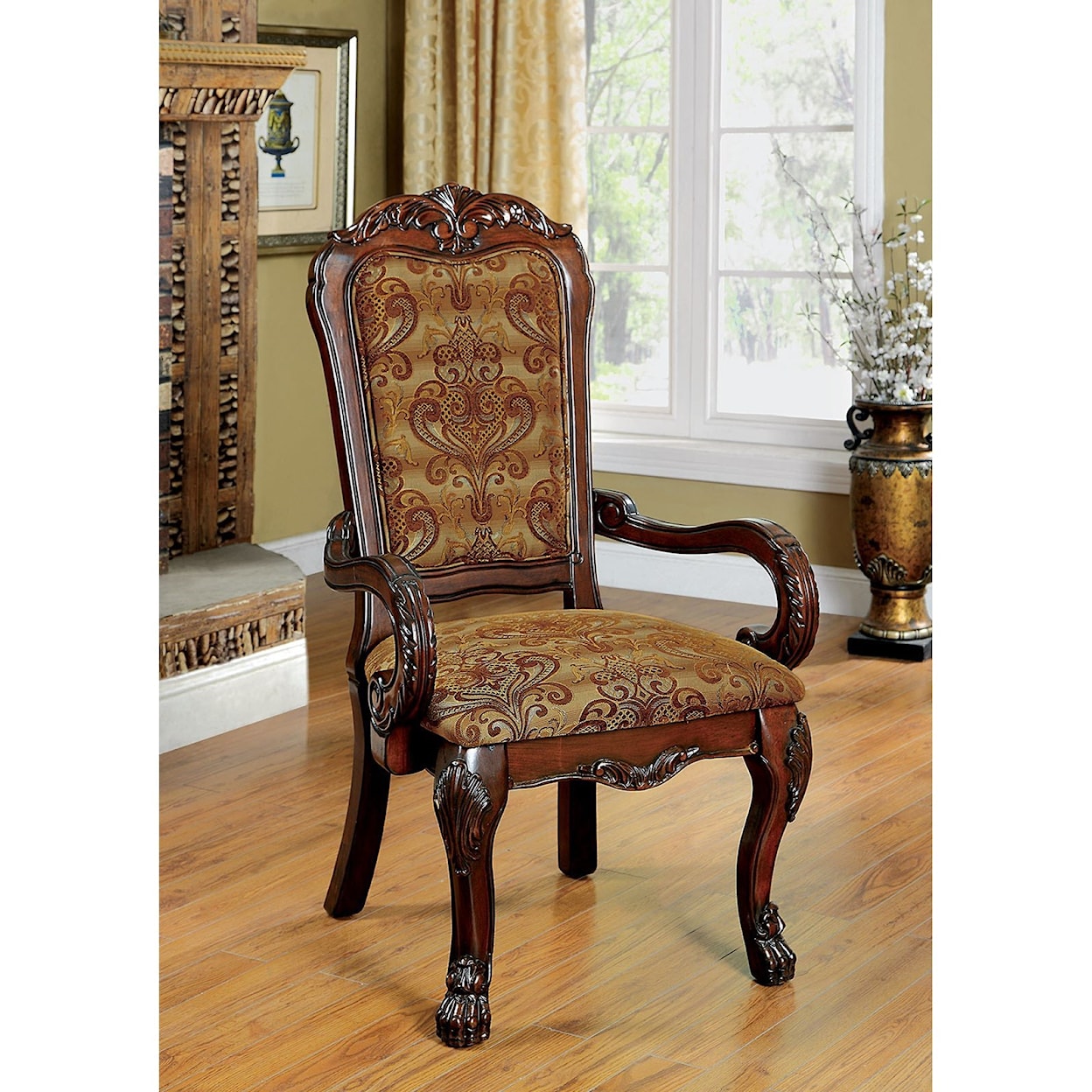 Furniture of America - FOA Medieve Set of Two Arm Chairs