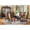 Furniture of America Medieve Table and Six Side Chairs