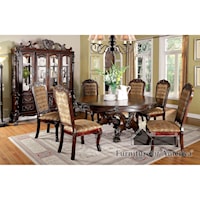 Round Table and Six Side Chairs