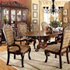 Furniture of America Medieve Table and Six Side Chairs