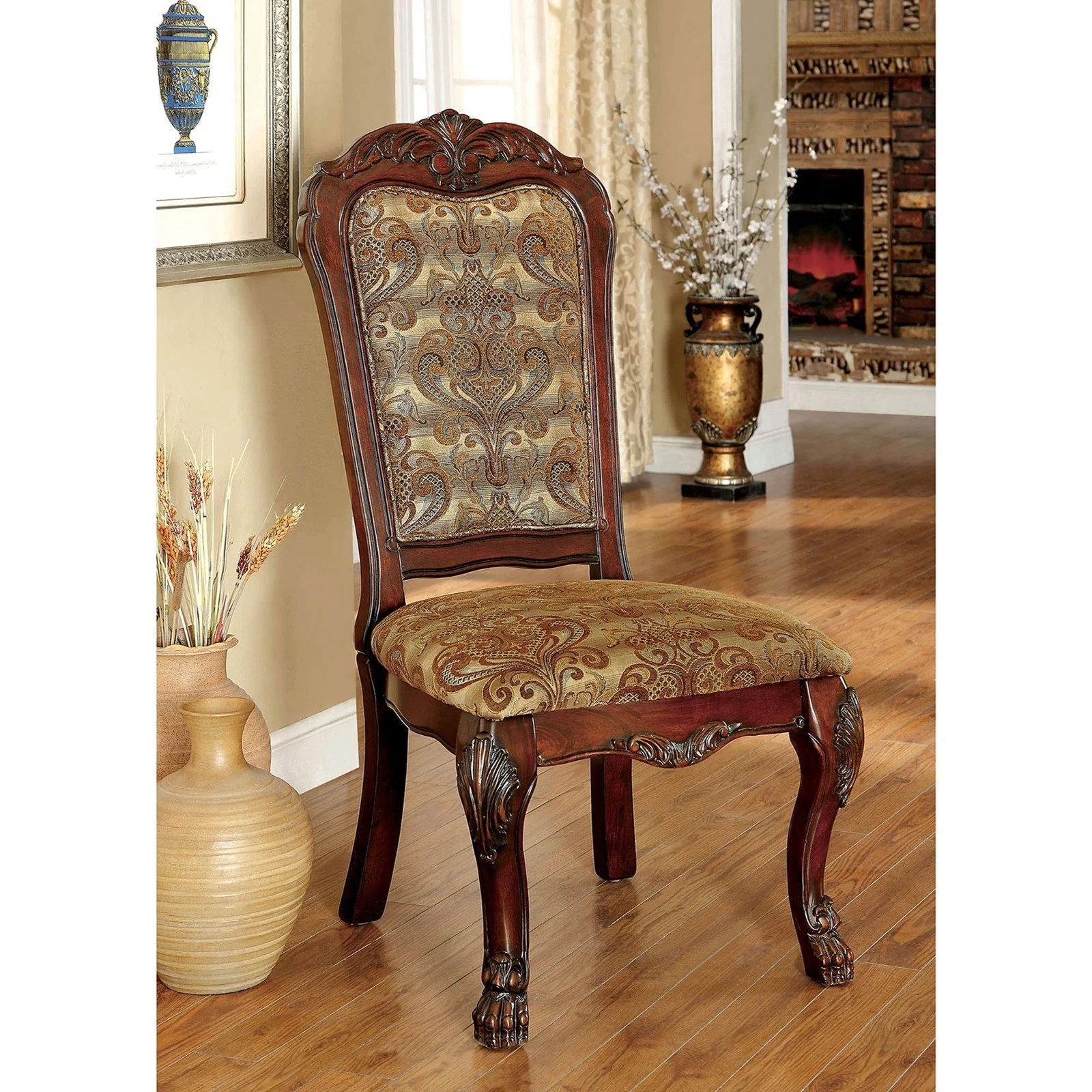 Furniture of America Medieve CM3557CHSC2PK Traditional Set of Two