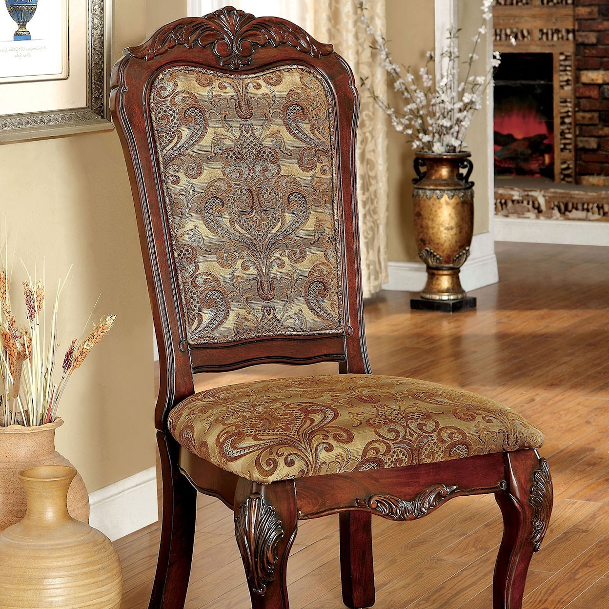 Furniture of America Medieve Set of Two Dining Chairs