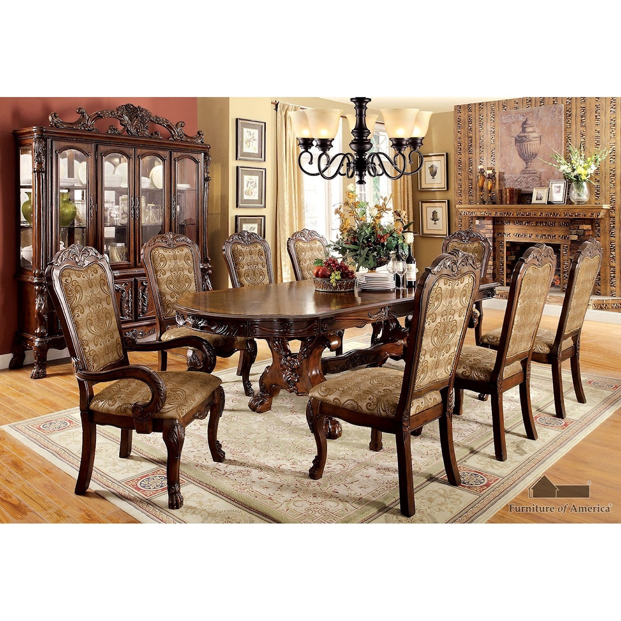 Furniture of America Medieve Dining Room Set